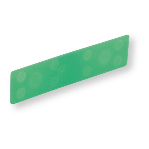 Cale plastique plate vert larg.24 x long.100 x épais.1mm